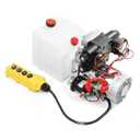 12V DC 4.5Liter Reservoir Hydraulic Power Pump Double Acting 4 Way Unit Hydraulic Pump Hydraulic Power Pack for Dump Trailer Car Lifting