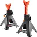 VEVOR Jack Stands, 3 Ton (6,000 lbs) Capacity Car Jack Stands, 10.8-16.3 inch Adjustable Height, for lifting SUV, Pickup Truck, Car and UTV/ATV, Red, 1 Pair