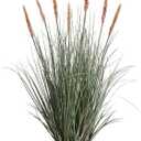 3ft Onion Grass, Artificial Plant and Greenery, Fake Floor Plants Indoor Outdoor, Faux Horsetail Reed Grass with 7 Pink Flower Crowns, Potted, House Decorative