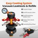BELEY Coolant Vacuum Refill Kit, 9pc Auto Radiator Cooling System Tool Set with Conical Adapter 5 Round Adapters for Leak Detection Cooling Refill, Vacuum Coolant Fill Kit with Splashproof Hose