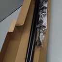 Rose Home Fashion 1” Heavy Duty Adjustable Curtain Rod, 48-86 inch, Black