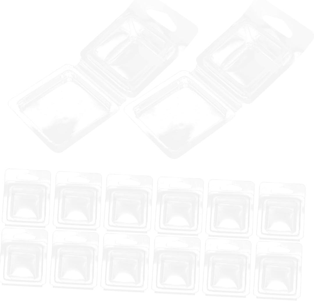 Uonlytech 100pcs DIY Wax Melt Molds Plastic Candle Molds Rectangle for Melting and Packaging Candles