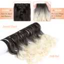 Yekartary Clip in Hair Extensions 7PCS 24 Inch Long Wavy Curly Hairpieces Thick Weft Synthetic Wig for Women Rose Red