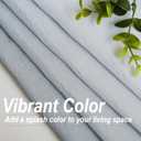 Grey Ombre Sheer Curtains 84 Inch Long for Living Room Bedroom, Crinkle Gradient Curtain Panels Rod Pocket for Boys Room Chiffon Light Filtering Window Drapes for Nursery, Study, Garden, Yard, 52"W