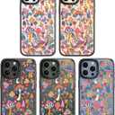 Compatible for iPhone 13 Pro Max Case Cute Aesthetic - Durable Shockproof 6.6 ft Drop Impact Phone Case Cover with Funny Fashion Mushroom Jungle 6.7" Black