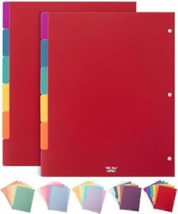 Mr. Pen- Dividers for 3 Ring Binder, 2 Sets, 6 Pack/Set, 12 pcs, Letter Size, Binder Dividers with Tabs for Student, Teacher, Office, Home Organizers 
