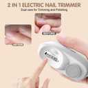 Electric Nail Clipper, 2026 Upgrade Electric Nail Clippers for Seniors 3 in 1 Smart Nail Clippers with Polishing and LED Light Electric Automatic Nail Clipper for Fingernails Adults,Baby (Rose Pink)