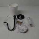 Electro bp; Elegant Single Wall Sconces White Pleated Fabric Lamp Shades with Black Curved Metal Arm Silk Cover Wall Lighting,E12,40W,Hardwired(Set of 2);