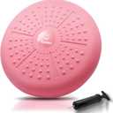 Tumaz Wobble Cushion - Wiggle Seat to Improve Sitting Posture & Stay Focused for Sensory Kids, Balance Disc to Relief Back Pain & Core Strength & Flexible Seating [Extra Thick, Pump Included] (10. Pink)