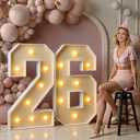 imprsv 3FT Marquee Numbers 26th Birthday Decorations for Girls Boys, Large Light Up Numbers 26th Birthday Women Foam Board Anniversary Party Decorations Arch Kit (DIY)