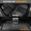 AIPOIL Floor Mats & Cargo Liner Set for 2024-2025 2026 Mazda CX90 & CX90 PHEV (7 Passengers) TPE All Weather Protection All Weather Protection Full Set Custom Car Mats Accessories - Black