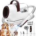 Dog Grooming Vacuum, Dog Grooming Kit with Pet Clipper Nail Grinder, 6 Pet Grooming Tools Mahogany