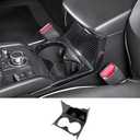 Car Center Console Armrest Front Cup Holder Trim Panel for Mazda CX-5 CX5 2017 2018 2019 2020 2021 2022 2023 2024 2025 Auto Interior Accessories CupHolder Decor Cover Carbon Fiber Style Kit Accessory