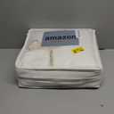 MooMee Bedding Duvet Cover Set 100% Washed Cotton Linen Like Textured Breathable Durable Soft Comfy (Solid Off White, Oversized King Plus 128"x120")