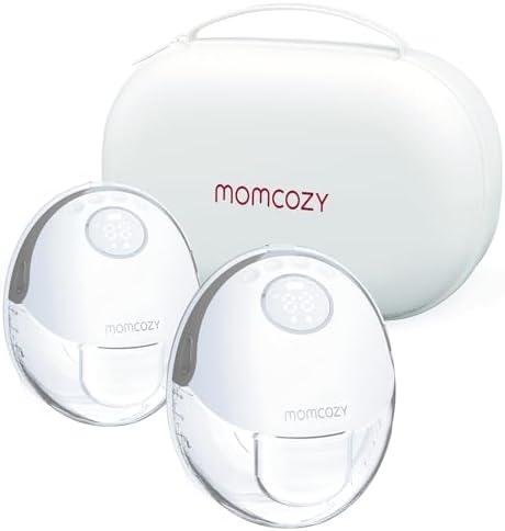 Momcozy Double Breast Pump，Compact, Quiet & Hands-Free，Ash