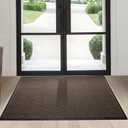 Front Door Mat Indoor Outdoor Entrance, Welcome Mat for Entryway, Stain and Fade Resistant, Heavy Duty Absorbent Door Mat, Non Slip Door Mats Outdoor, Entry Doormat, 47x32 Inch, Brown (Coffee)