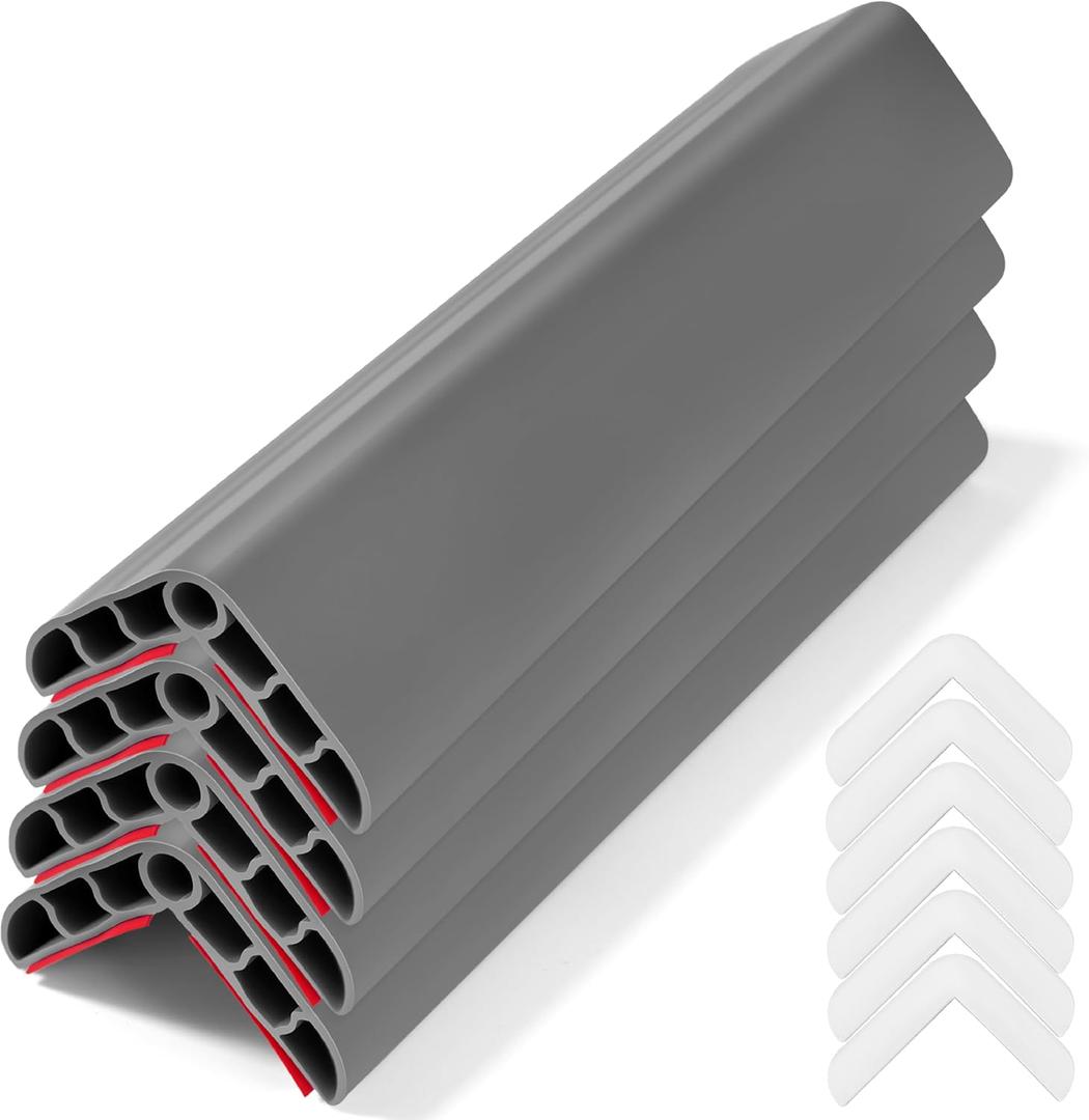 Wall Corner Edge Protector 4 Pack,1.57x1.57x23.62x0.28 inch Soft Baby Proof Corner Guards for Sharp Edges, Self-Adhesive Corner Protectors for Home, Kindergarten,Thickness-7mm(0.28 in)