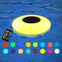 9.8-Inch Solar Floating Pool Light, RGB Fantasy Color Glow LED Solar Lamp, IP68 Waterproof, Remote Control - for Outdoor Pool/Beach Yard Party Garden Decor