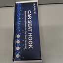 Double Car Headrest Hooks - 2 Pack Car Seat Hooks for Purses, Bags Grocessories, and Handbags, Sturdy&Easy to Use, Car Back Seat Organizers Car Accessories (Black)