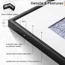 5x7 Picture Frame - 5 x 7 Thin Aluminum Photo Frames with 4x6 Removable Mat - High Definition Plexiglass - Ideal for Wall or Tabletop Display - Wall Hook Hanging Hardware Included - Black, Set of 1