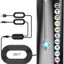 2026 Strongest TV Antenna, 5000+ Miles Range Digital Antenna for Smart TV Indoor Outdoor with Amplifier, 360° Reception HDTV Antenna for Local Channels Supports 8K,4K,1080P for All TVs-38FT Coax Cable
