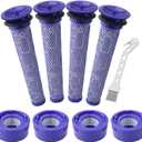 Lemige 4 Pre-Filters and 4 Post-Filters Replacement Compatible with Dyson V7, V8 Animal and Absolute Vacuum, Compare to Part 965661-01 and 967478-01
