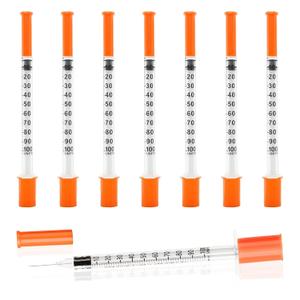 U-100 Syringes 30G 1ml/cc 5/16" (8mm) Dispensing ToolsIndividually Wrapped,Pack of 100