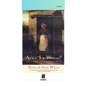 Ar'n't I a Woman?: Female Slaves in the Plantation South