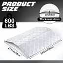 27. 6" l x 21. 7" W x 2" H Bridge Threshold Ramp 600lbs Capacity with Supporting Frame and Non-Slip Surface Aluminum Loading Platform Ramp for Wheelchairs Stairs Vans Steps Doorway Driveways