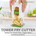 PrepWorks Tower Fry Cutter Heavy-Duty Potato Cutter for Perfect Fries, Easy-to-Use, Stainless Steel Blades, BPA-Free