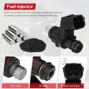JAVIK Fuel Injector Compatible with Honda Rancher 420 Pioneer 500/520 Foreman 500/520 Rubicon 500/520 OEM# 16450-HR3-A42 16450-HR3-A43