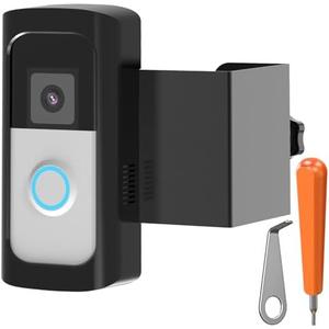 Anti-Theft Video Doorbell Mount, No Drilling Video Door Mount Compatible with Video Doorbell (2024)/Battery Doorbell Plus/Pro/(2020 Release) for Houses, Not Block Doorbell Sensor(Black)