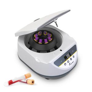 LAB FISH Lab Benchtop Centrifuge Machine 8 x 2ml/5ml/10ml/15ml Capacity Test Tubes,Low Speed 500-5000r/min,Max 3074xg RCF