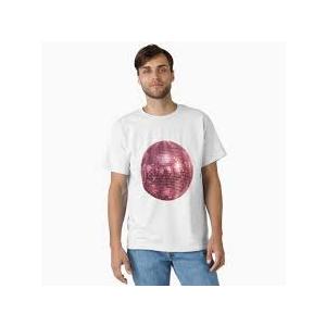 Retro Party Dance Club Disco Ball T-Shirt White, Small