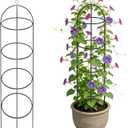 Garden Obelisk Trellis for Climbing Plants 5.7/4.5FT Heavy Duty Metal & Rustproof Plant Climbing Support for Garden Indoor Outdoor Potted Plant Flowers Fruits Vegetable Vines (4.5FT / 1Pack)