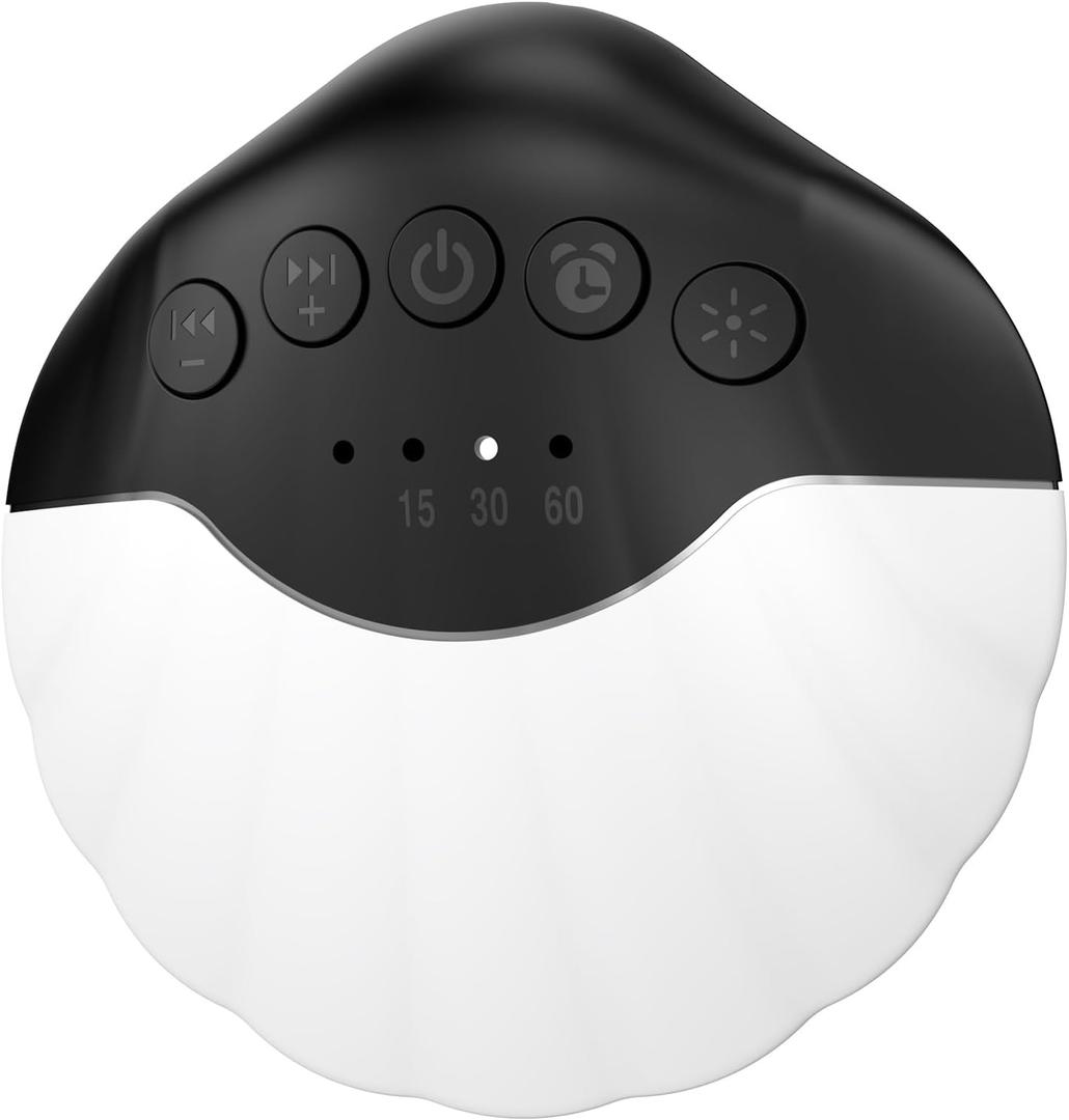KIBEE Portable White Noise Machine - 12 Soothing Sounds, Timer, Egg-Sized, Night Light for Sleeping Baby & Adults