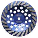 DT-CW-7-24SEG-T Threaded 7 Inch 24 Segment Turbo Concrete Grinding Cup Wheel for Grinding, Leveling, & Removing Glue/Coating