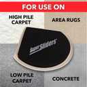 Super Sliders 7" Slide & Hide Reusable Furniture Sliders for Carpet - Effortless Moving and Surface Protection, Beige (4 Pack)