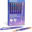 WRITECH Liquid Ink Rollerball Pens: 8ct Assorted Colors Fine Point Tip 0.7mm Roller Ball Rolling Pen for Smooth Writing Coloring Drawing Journaling No Bleed & Smear &Smudge Multi Colored