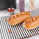 Restaurantware-6 Inch Wooden Hot Dog Skewers, 100 Disposable Sandwich Picks - Built-In Hot Dog Cartoon, Sustainable, Bamboo Decorative Food Picks, For Parties Or Picnics