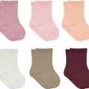 bistyle Baby Grip Ankle Socks 6 Pairs | Newborn Infant Toddlers Sock Organic Cotton | Kids Boys Girls Ankle, 0-6M