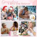 Paterr 6 Pcs Christmas Gifts Set for Grandma Nana Gigi Mimi, Birthday Gift from Grandkids, Tote Bag Present Set (2.67 Ounce (Pack of 6), Pink)