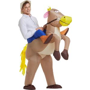 YEAHBEER Inflatable Unicorn Costume Halloween Cosplay Fantasy Costumes (Adult Horse)