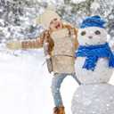 Kids Winter Beanie Hat Scarf Gloves Set Toddler Girls Winter Hat with Pom Neck Warmer Gaiter Mittens Knitted Fleece Lined