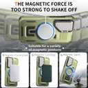 for Samsung Galaxy S23 Plus Case Magnetic[Compatible with MagSafe Support Wireless Charger]Built-in Camera Cover Stand+with Screen Protector,for S23+Plus Case Full-Body Phone Protection Green