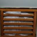 LZRS 2-Panel Wooden Free Standing Foldable Dog Gate Indoor  Solid Hardwood 24" High, Step-Over Safety Pet Gate for Doorways, Stairs & Small Spaces - Indoor Use, Oak