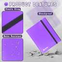 Trading Card Binder 360 Pockets - Side Loading Waterproof Card Album for MTG, TCG, Sports Cards -9-Pocket Durable Pages with Sleeves - Collector Gift (Purple)
