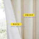 NICETOWN Natural Bedroom Full Blackout Linen Curtain Panels Set of 2, 62" by 72", Thick Insulated Classic Grommet Blackout Draperies with White Thermal Insulated Liner for Windows