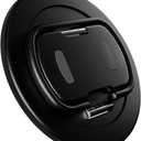 SEMBO Magnetic Phone Ring Holder with Kickstand for MagSafe, Two-Sided Magnet, 360 Rotation Comfortable Flip Out Silicone Plate Finger Grip Gym Accessories for iPhone 17 Pro Max 16 15 14 13 12(Black)
