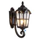 LONEDRUID Dusk to Dawn Sensor Outdoor Wall Light Fixtures Black Roman 17.71" H Exterior Wall Lantern Waterproof Sconce Porch Lights Wall Mount for House Garage Doorway, ETL Listed